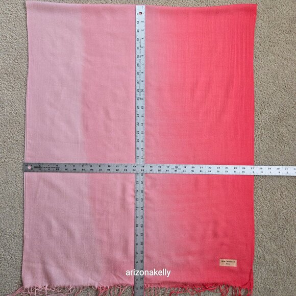 NWOT Cashmina Scarf Gradient Pink Ombre Italy - Picture 9 of 10